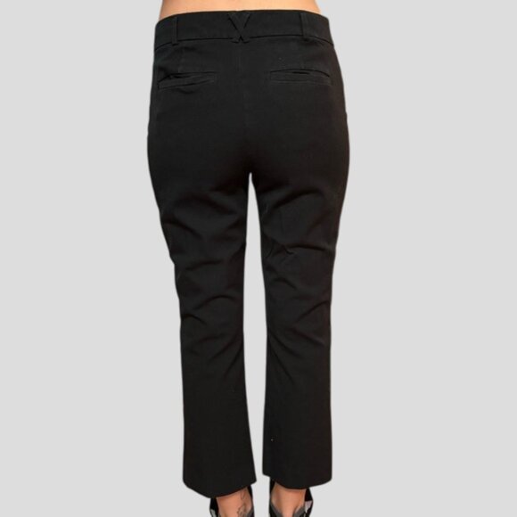Anthropolgie Maeve Black Mid Rise Crop Ankle Stretch Dress Pants - Picture 3 of 14